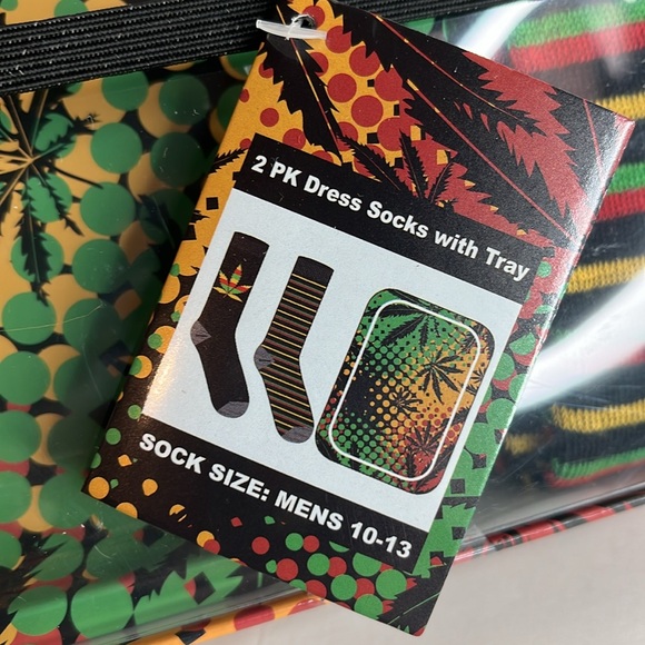 Socks & Trinket Tray Bundle Leafy Socks Men’s 10-13 - Picture 2 of 8